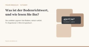 Mehr über den Artikel erfahren Was ist der Bodenrichtwert in Mönchengladbach und wie lesen Sie ihn?