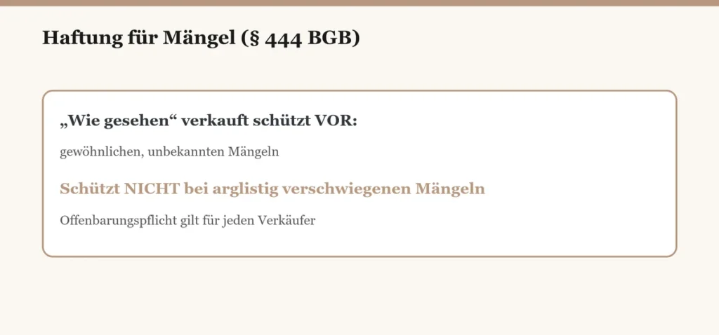 Haftung Mängel Immobilienverkauf