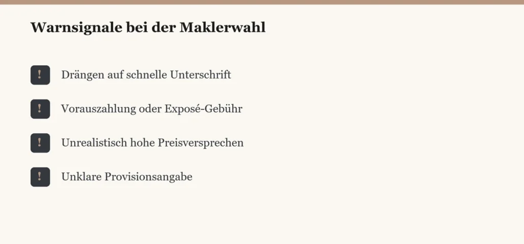 Warnsignale Unseriöser Makler