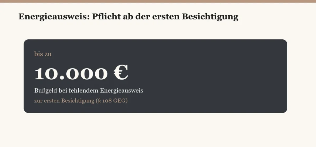 Energieausweis Pflicht Vor Besichtigung