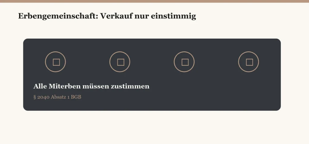 Erbengemeinschaft Einstimmigkeit Verkauf