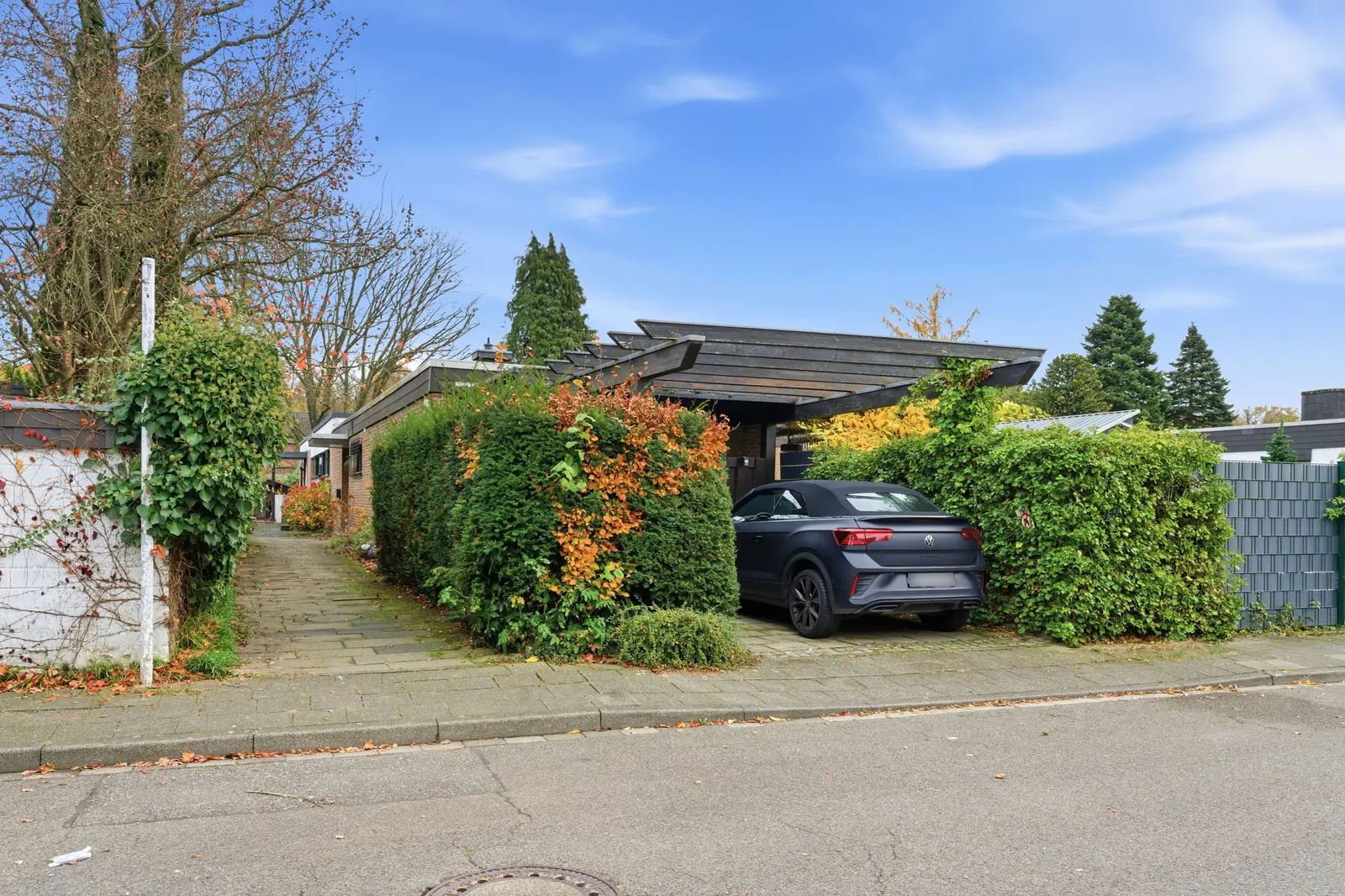 Zufahrt mit Carport